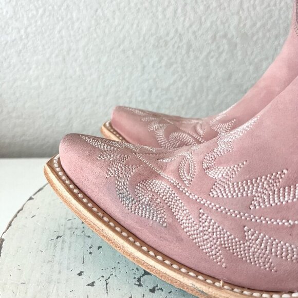 Lane LEXINGTON Over the Knee Womens Cowboy Boots 7 Pink Western Cowgirl Lace up - Picture 6 of 15